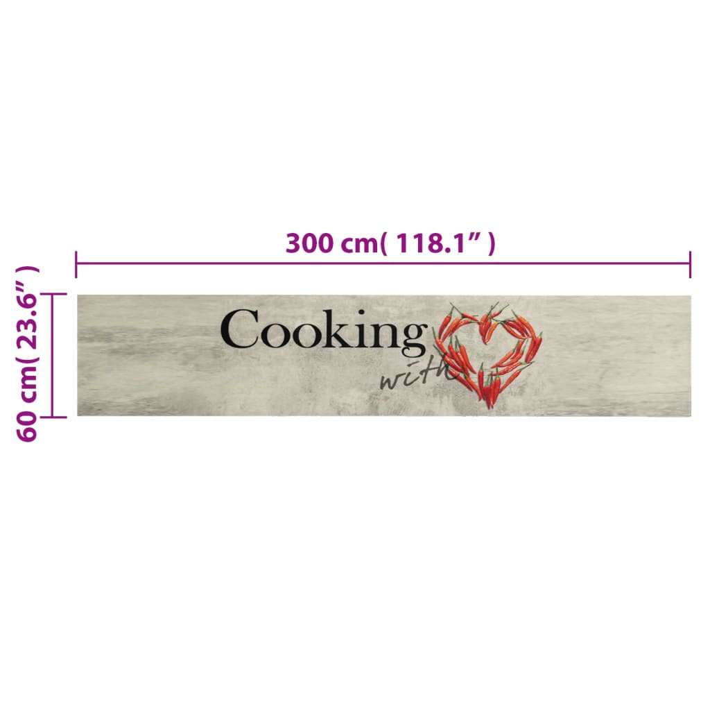 Tappeto da Cucina Lavabile Cucinare 60x300 cm in Velluto - homemem39