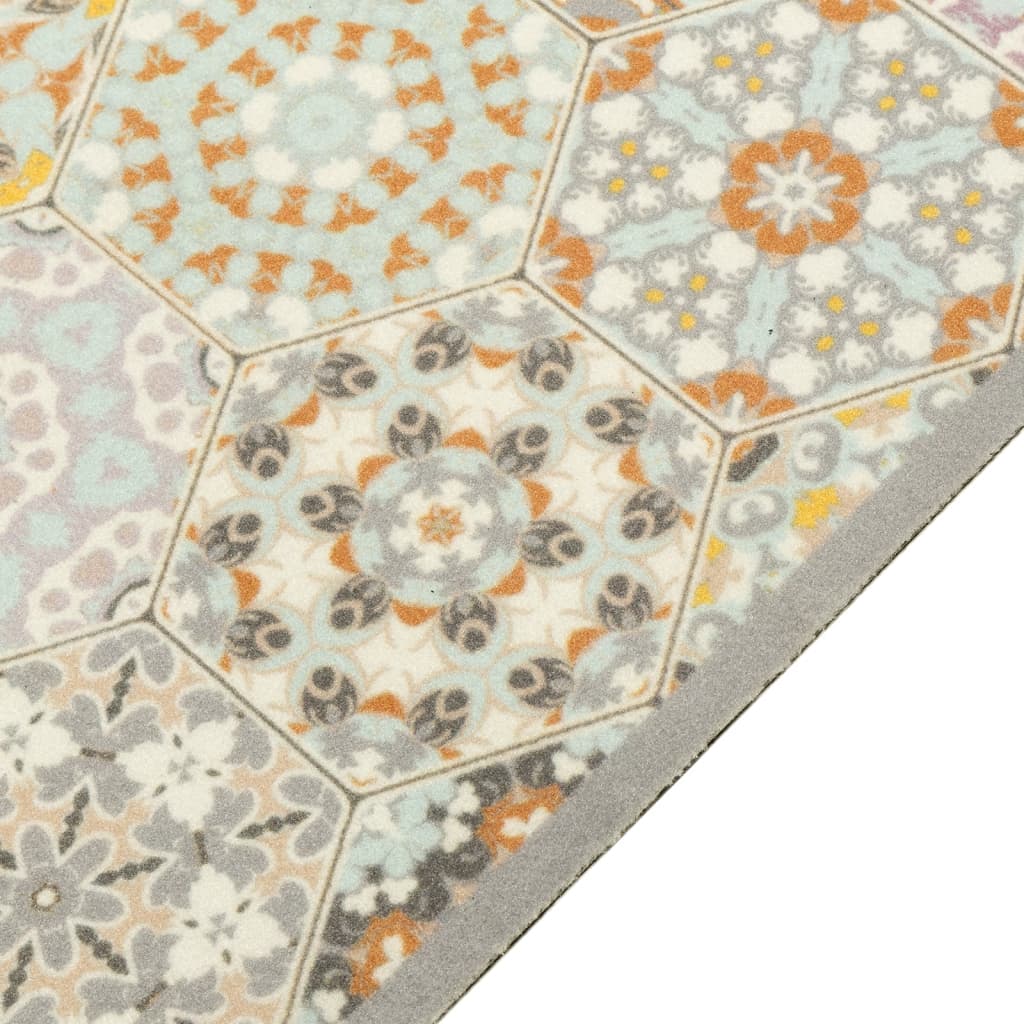 Tappeto da Cucina Lavabile Pastello Esagono 45x150 cm Velluto | homemem39
