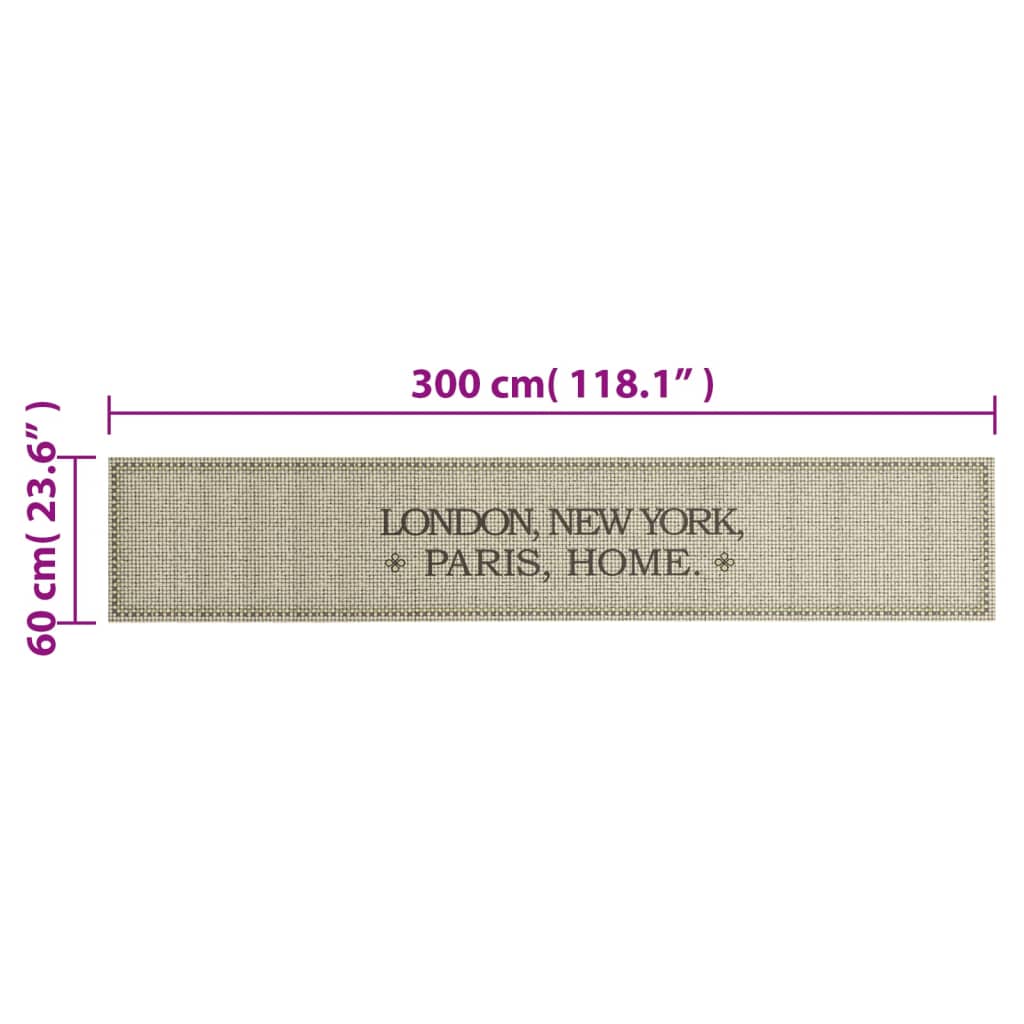 Tappeto da Cucina Lavabile Casa Maiuscolo 60x300 cm Velluto - homemem39