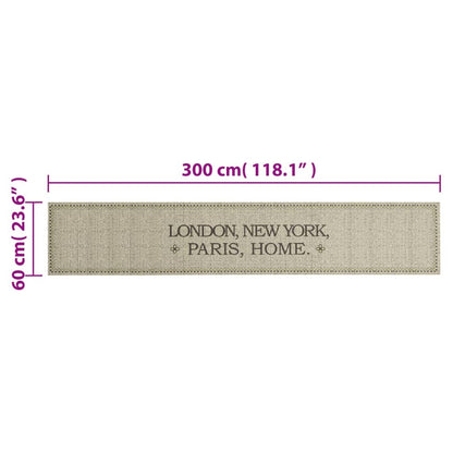 Tappeto da Cucina Lavabile Casa Maiuscolo 60x300 cm Velluto - homemem39