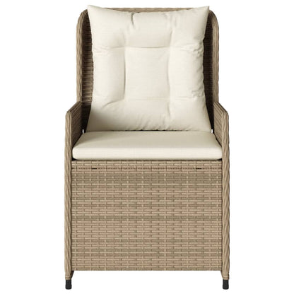 Sedie da Giardino Reclinabili 2 pz Beige Polyrattan - homemem39