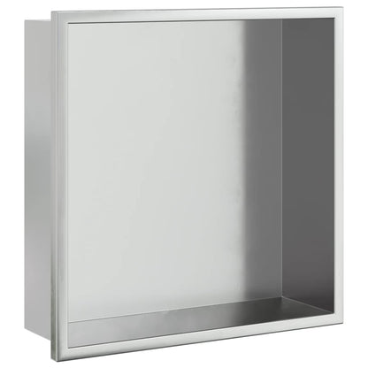 Nicchia per Doccia Argento Spazzolato 32x32x9cm in Acciaio Inox | homemem39