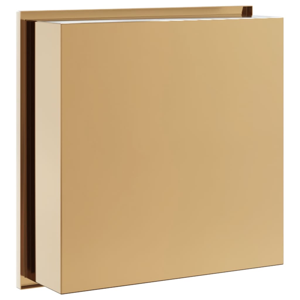 Nicchia per Doccia Oro Spazzolato 32x32x9cm in Acciaio Inox | homemem39