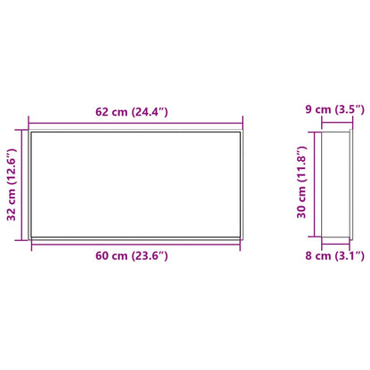 Nicchia per Doccia Oro Spazzolato 62x32x9cm in Acciaio Inox - homemem39