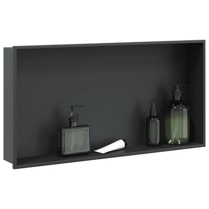 Nicchia per Doccia Nero Opaco 62x32x9cm in Acciaio Inox | homemem39