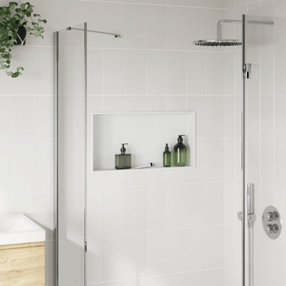 Nicchia per Doccia Bianco Opaco 62x32x9cm in Acciaio Inox - homemem39