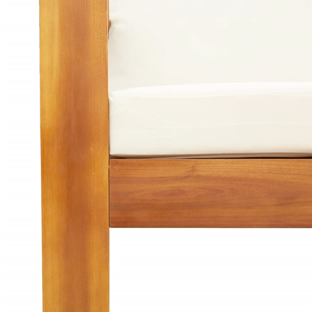 Set Divano da Giardino 3pz con Cuscini Legno Massello di Acacia | homemem39