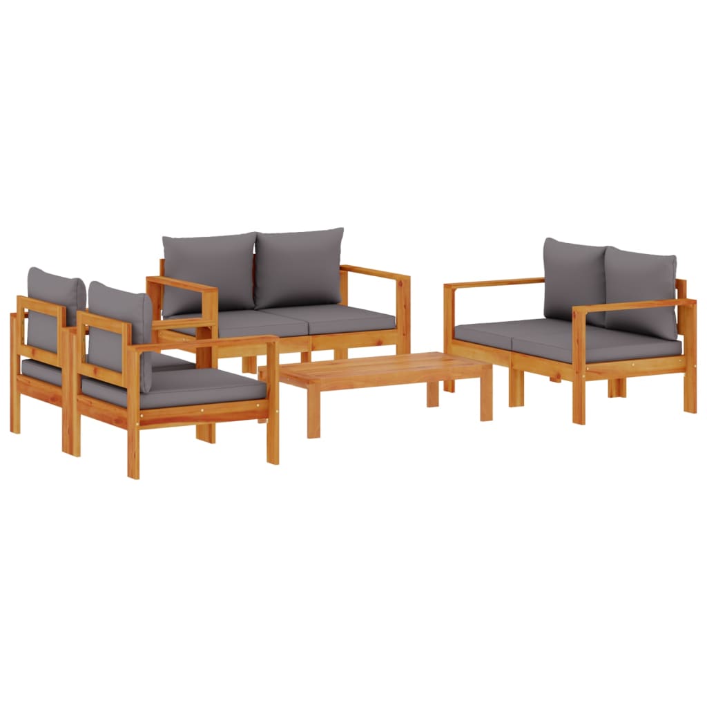 Set Divano da Giardino 5 pz con Cuscini Legno Massello Acacia | homemem39