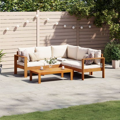 Set Divani da Giardino 4pz con Cuscini Legno Massello di Acacia | homemem39