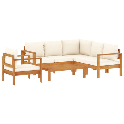 Set Divano da Giardino 5 pz con Cuscini Legno Massello Acacia | homemem39