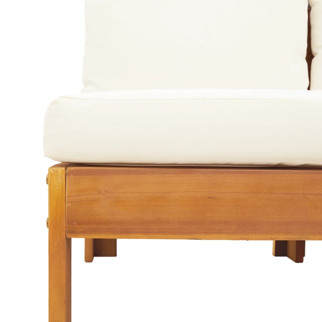 Set Divano da Giardino 5 pz con Cuscini Legno Massello Acacia | homemem39