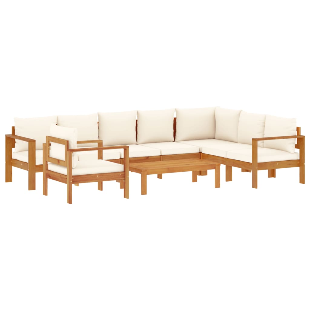 Set Divano da Giardino 6 pz con Cuscini in Massello di Acacia | homemem39