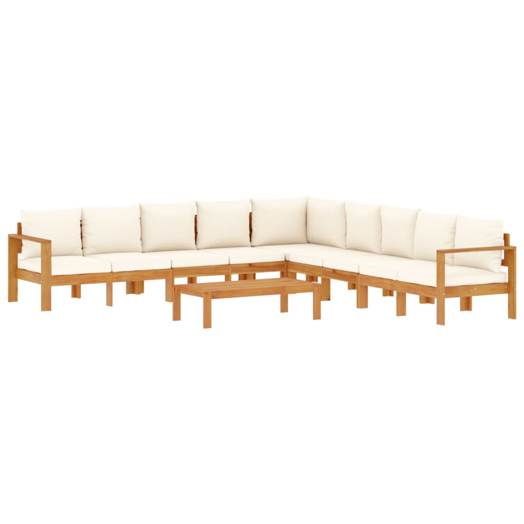 Set Divano da Giardino 6 pz con Cuscini in Massello di Acacia