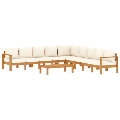 Set Divano da Giardino 6 pz con Cuscini in Massello di Acacia
