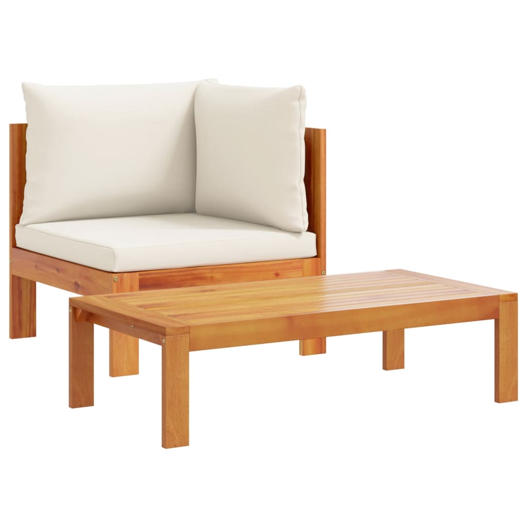 Set Divani da Giardino 10pz con Cuscini Legno Massello Acacia | homemem39