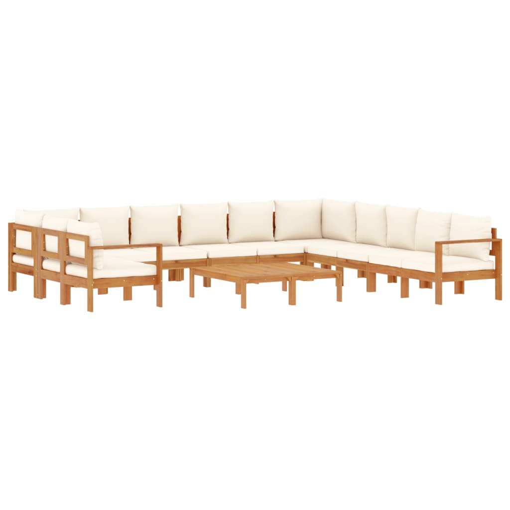 Set Divano Giardino 9 pz con Cuscini Legno Massello di Acacia | homemem39