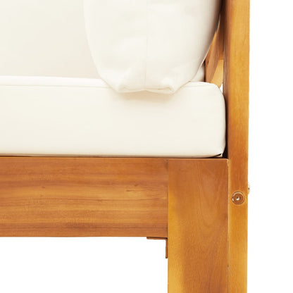Set Divano da Giardino 5 pz con Cuscini Legno Massello Acacia | homemem39