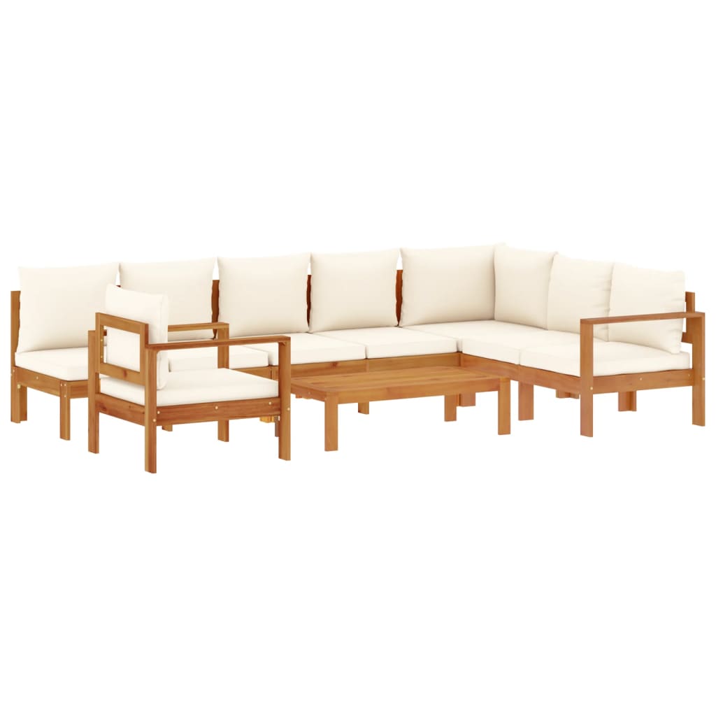 Set Divano da Giardino 6 pz con Cuscini in Massello di Acacia | homemem39