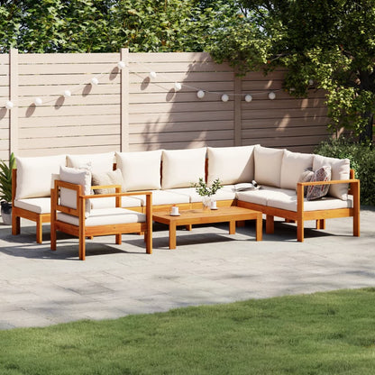 Set Divano da Giardino 6 pz con Cuscini in Massello di Acacia | homemem39