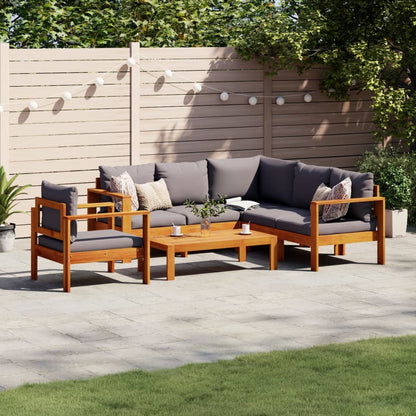 Set Divano da Giardino 5 pz con Cuscini Legno Massello Acacia | homemem39