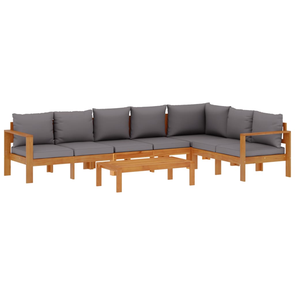 Set Divano da Giardino 5 pz con Cuscini Legno Massello Acacia | homemem39