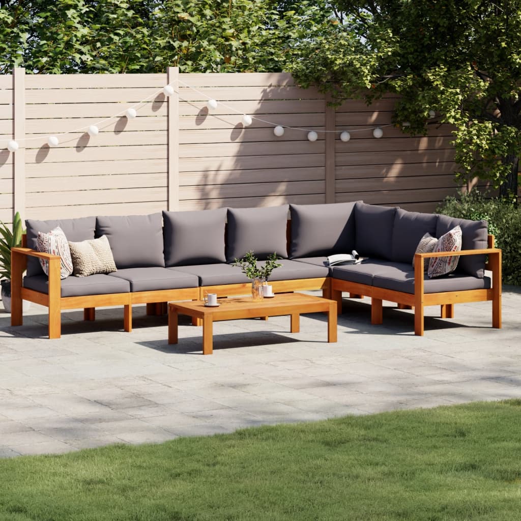 Set Divano da Giardino 5 pz con Cuscini Legno Massello Acacia | homemem39