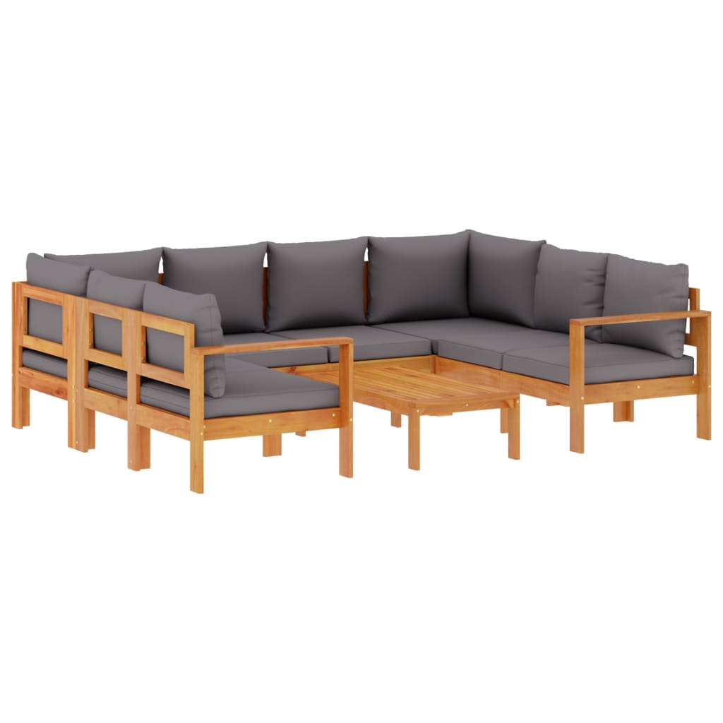 Set Divano da Giardino 6 pz con Cuscini in Massello di Acacia | homemem39