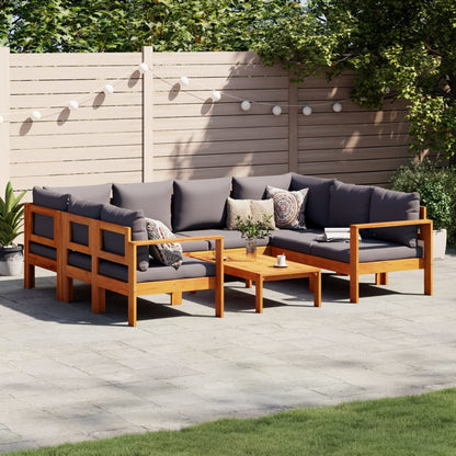 Set Divano da Giardino 6 pz con Cuscini in Massello di Acacia | homemem39
