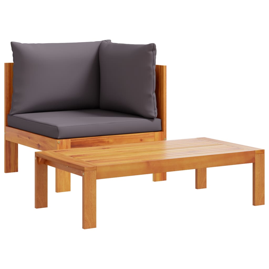 Set Divano da Giardino 8pz con Cuscini Legno Massello di Acacia | homemem39