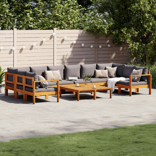 Set Divano da Giardino 8pz con Cuscini Legno Massello di Acacia - homemem39