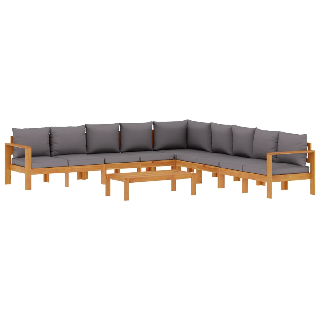 Set Divano da Giardino 6 pz con Cuscini in Massello di Acacia | homemem39