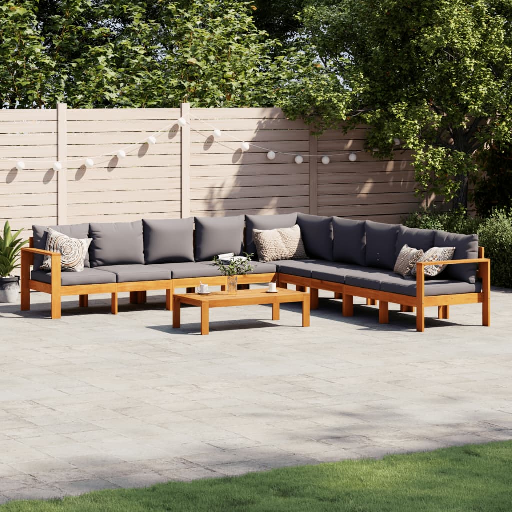 Set Divano da Giardino 6 pz con Cuscini in Massello di Acacia | homemem39
