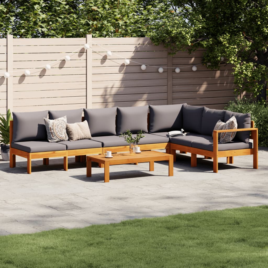 Set Divano da Giardino 5 pz con Cuscini Legno Massello Acacia | homemem39