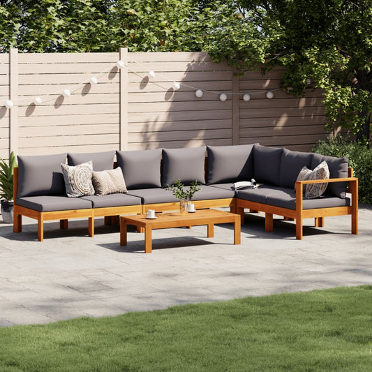 Set Divano da Giardino 5 pz con Cuscini Legno Massello Acacia - homemem39