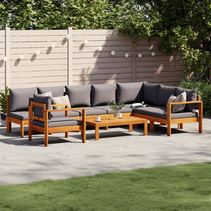 Set Divano da Giardino 6 pz con Cuscini in Massello di Acacia | homemem39