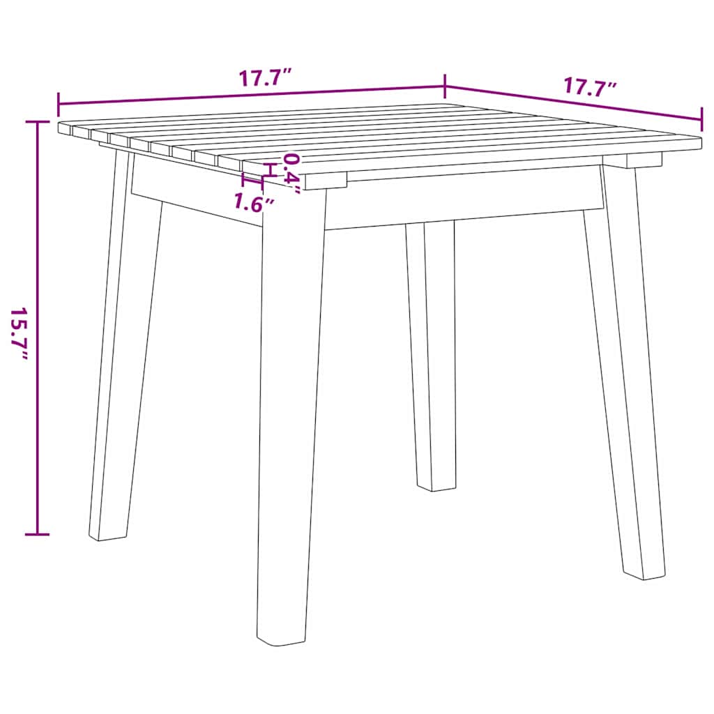 Sedie da Giardino con Tavolo 3 pcs Grigio 45 x 45 x 40 cm