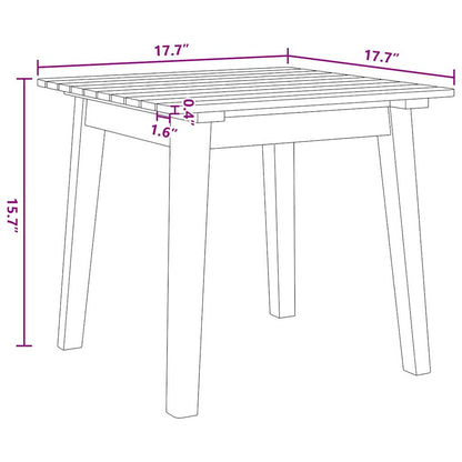 Sedie da Giardino con Tavolo 3 pcs Grigio 45 x 45 x 40 cm