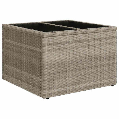 Set Divani da Giardino 7pz con Cuscini Grigio Chiaro Polyrattan | homemem39