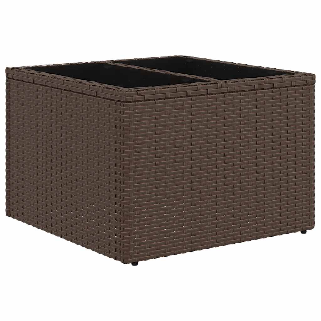 Set Divani da Giardino 7 pz con Cuscini Marrone in Polyrattan | homemem39