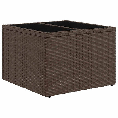 Set Divani da Giardino 7 pz con Cuscini Marrone in Polyrattan | homemem39
