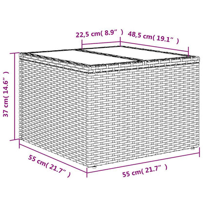 Set Divano da Giardino 8pz con Cuscini Grigio Chiaro Polyrattan | homemem39