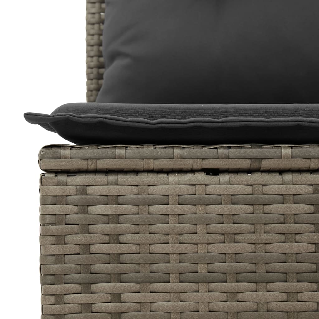 Set Divano da Giardino 9 pz con Cuscini Grigio in Polyrattan | homemem39