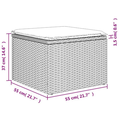 Set Divani da Giardino 4 pz con Cuscini Marrone in Polyrattan | homemem39
