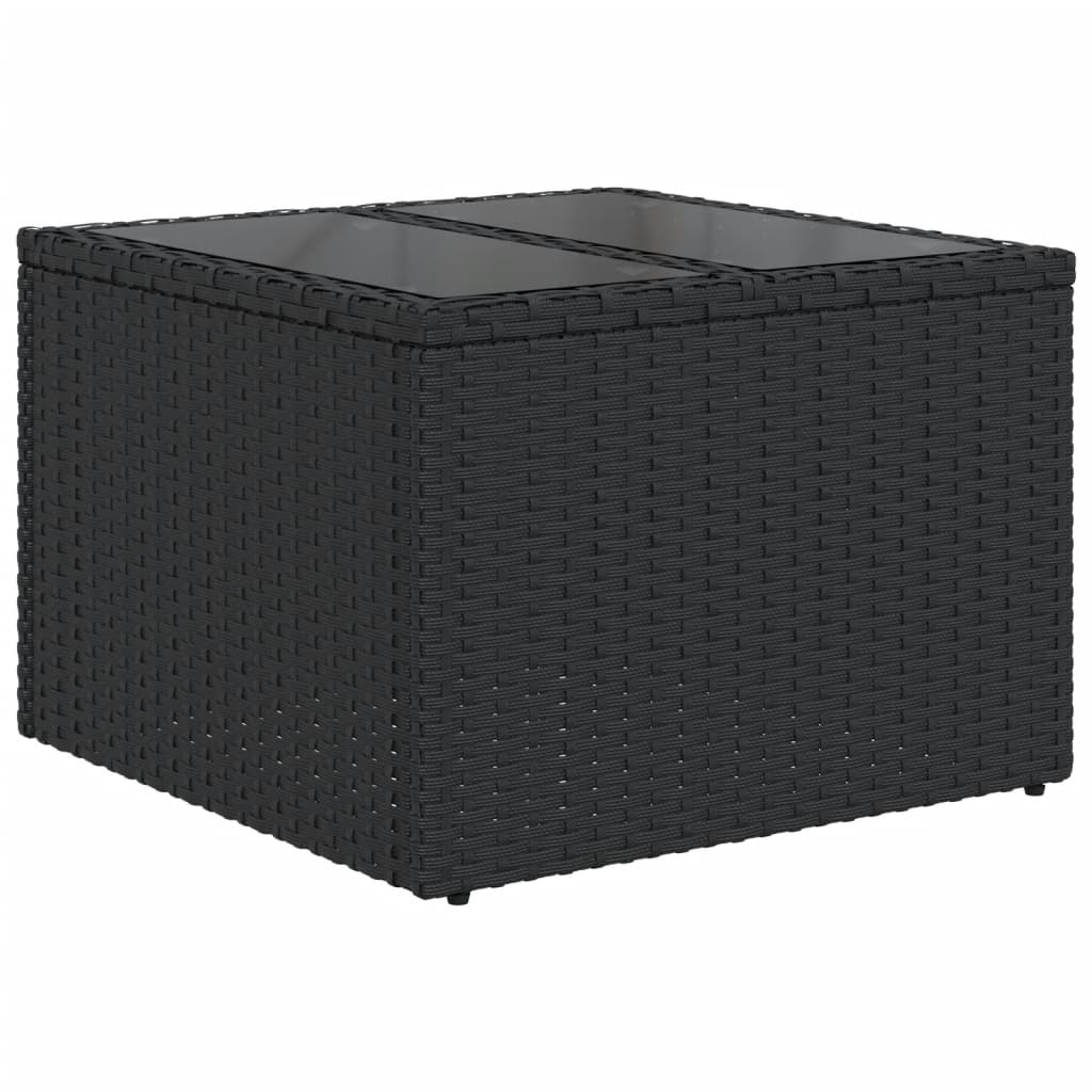 Set Divano da Giardino 6 pz con Cuscini Nero in Polyrattan | homemem39