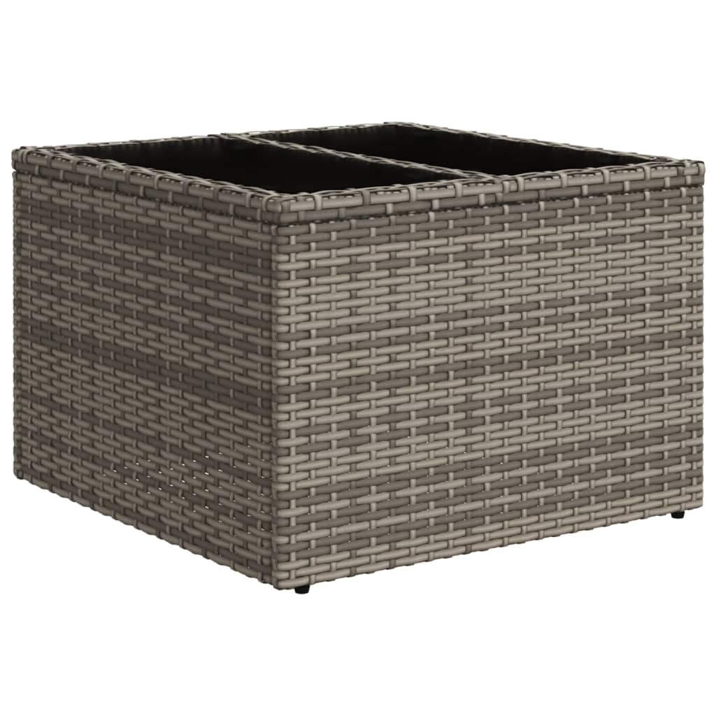 Set Divani da Giardino 7 pz con Cuscini Grigio in Polyrattan | homemem39