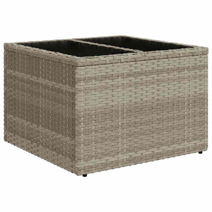 Set Divano da Giardino 9pz con Cuscini Grigio Chiaro Polyrattan | homemem39
