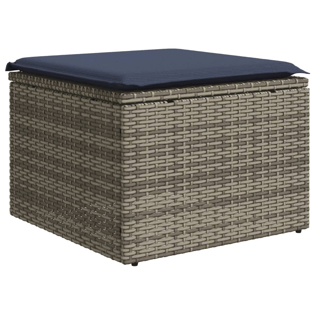 Set Divani da Giardino 6 pz con Cuscini Grigio in Polyrattan | homemem39