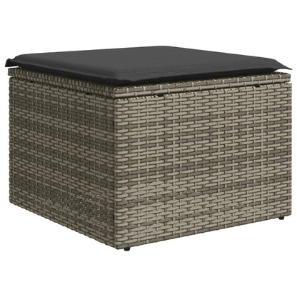 Set Divani da Giardino 7 pz con Cuscini Grigio in Polyrattan | homemem39