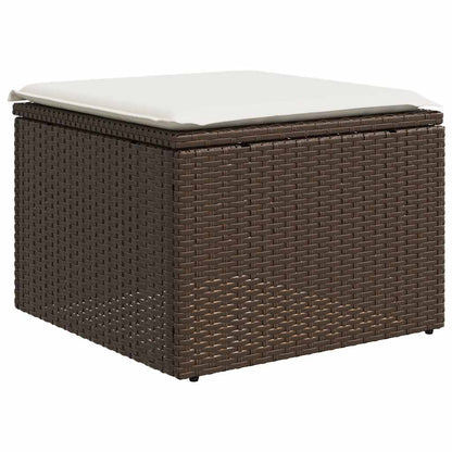 Set Divani da Giardino 7 pz con Cuscini Marrone in Polyrattan | homemem39