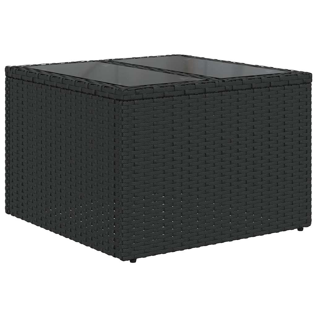 Set Divani da Giardino con Cuscini 8 pz Nero in Polyrattan | homemem39